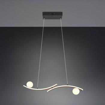 LED lógó világítás Napoli, matt fekete, hossza 82 cm, fém kép