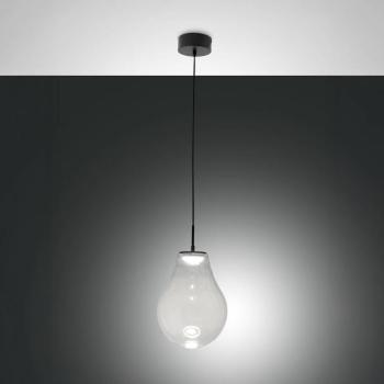 LED lógó világítás Noa, átlátszó, üveg, Ø 25 cm, CCT, dimmelhető kép