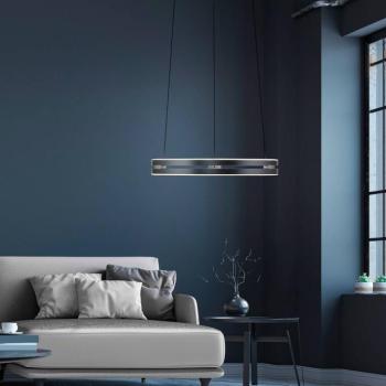 LED lógó világítás PURE E-Loop, misztikus szürke, Ø 50 cm, alumínium, CCT kép