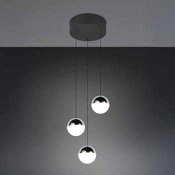 LED lógó világítás Senta, króm színű, Ø 25 cm, 4000 K, 3 izzós. kép