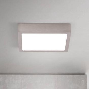 LED mennyezeti lámpa Disc nikkel színű, szatén felületű, hossza 14 cm CCT kép