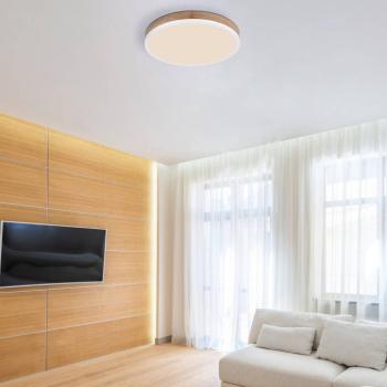 LED mennyezeti lámpa Doro Ø 45 cm fa sötét/fehér kép