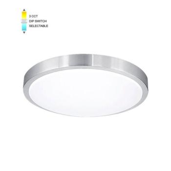 LED mennyezeti lámpa FINESSE R3-30 φ400*H100 30W 3xCCT-DIP SWITCH nikkel 2026050 VITO kép