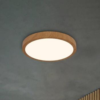 LED mennyezeti lámpa Runa Wood wood look 3,000 K Ø38cm kép
