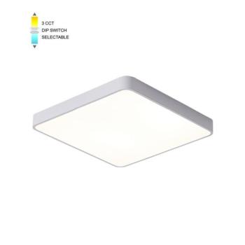LED mennyezeti négyzet alakú lámpatest FINESSE S1-25 300*300*H50 25W 3xCCT-DIP kapcsoló fehér 2026140 VITO, választható függesztő szett 202641 kép