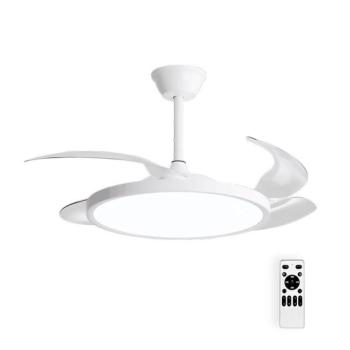 LED mennyezeti ventilátor világítással FANLUX-D4 30W 3xCCT (3000K/4500K/6500K) 2250lm 106CM fehér távirányító 2027780 VITO kép