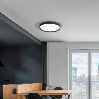 LED mennyezeti világítás Minsk, fekete, Ø 60cm, Casambi, 42 W, CCT kép