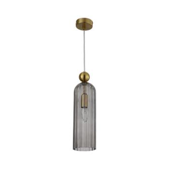 Light Prestige Kábeles függeszték PIEGA 1xE14/40W/230V sárgaréz/füstszínű fekete LP-939/1P smoked kép
