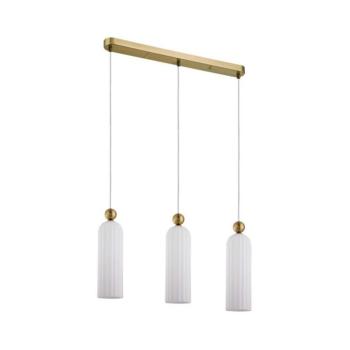 Light Prestige PIEGA kábeles csillár 3xE14/40W/230V sárgaréz/fehér LP-939/3L white kép