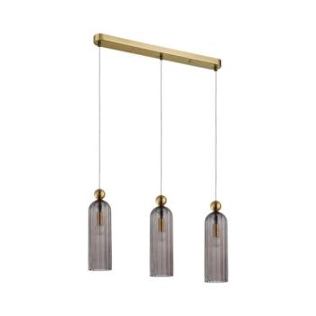 Light Prestige PIEGA kábeles függőlámpa 3xE14/40W/230V, sárgaréz/füstös fekete LP-939/3L smoked kép