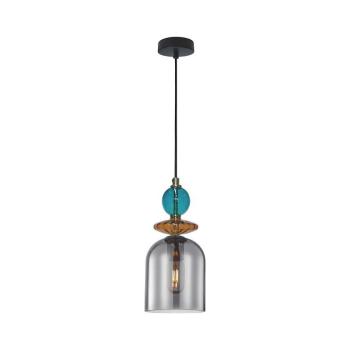 Light Prestige TROPEA kábeles függőlámpa 1xE27/15W/230V fekete/füstkék/bézs LP-2004/1P M SM kép