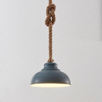 Lindby függőlámpa Chaby, Ø 29 cm, egylámpás, fém, kötél kép