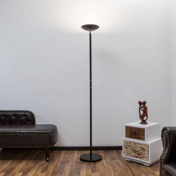Lindby Malea LED álló lámpa, fekete, fém, dimmelhető, 180 cm kép