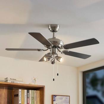 Lindby Anariki mennyezeti ventilátor világítással, csendes, ezüst színű kép