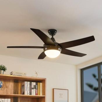 Lindby mennyezeti ventilátor világítással Auraya, csendes, fekete kép