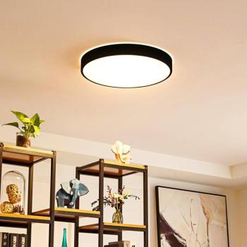 Lindby Smart LED-es mennyezeti lámpa Innes fekete 48cm RGB CCT Tuya kép