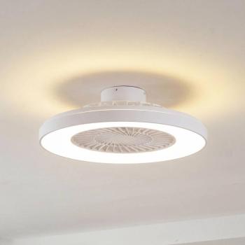 Lindby Teleo LED mennyezeti ventilátor, Ø 58 cm, fehér, DC, Tuya kép