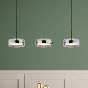 Livion LED lógó világítás, füstszürke/fekete, üveg, 85 cm kép