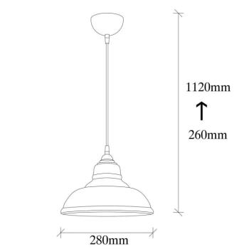 Lógó lámpa Dilberay 327-S 1 izzó, borostyán/fekete üveg, Ø 28 cm kép