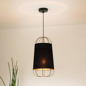 Lógó világítás Lantern small, textil, fém, fekete kép