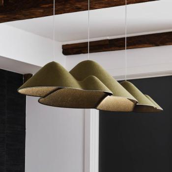 LOOM DESIGN LED lógó lámpa Panorama zöld/fekete filc 106 cm kép