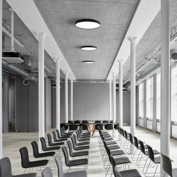 LOOM DESIGN LED mennyezeti lámpa Lucia, fekete, Ø 60 cm, alumínium kép