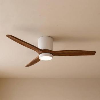 Lucande Faipari LED mennyezeti ventilátor, sötét fa, DC, 132 cm kép