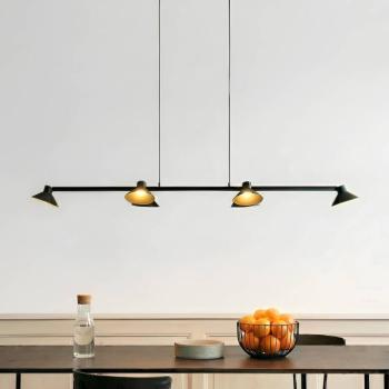 Lucande LED lógó lámpa Steve, fekete, 113 cm, 6 izzós, dimmelhető kép