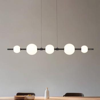 Lucande LED lógó lámpa Tanira, fekete/fehér, 140 cm, dimmelhető kép