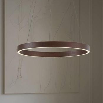 Lucande LED lógó világítás Yonam, Ø 60 cm, 1 izzó, barna, CCT kép