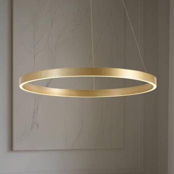 Lucande LED lógó világítás Yonam, Ø 80 cm, 1 izzó, arany, CCT kép