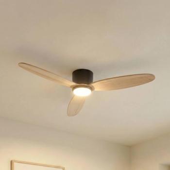 Lucande Lignia LED mennyezeti ventilátor, Ø 132 cm, CCT, dimmelhető kép