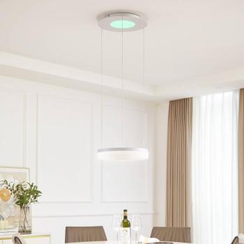Lucande Smart LED függőfény Squillo fehér Tuya RGBW CCT kép