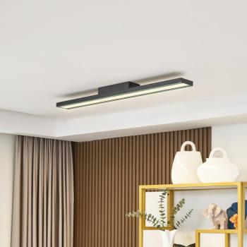 Lucande Smart LED mennyezeti lámpa Leicy fekete 10 cm RGB CCT kép