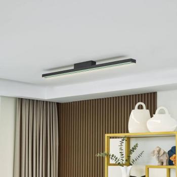Lucande Smart LED mennyezeti lámpa Leicy fekete 5.8 cm RGB CCT kép
