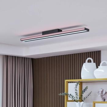 Lucande Smart LED mennyezeti lámpa Leicy fekete 8 cm RGB CCT kép