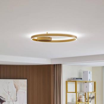 Lucande Smart LED mennyezeti lámpa Moise, arany, CCT, Tuya kép