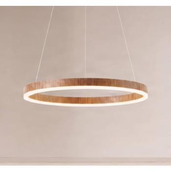 Lucande Thelma LED lógó világítás, diófa/szürke, Ø 70 cm kép