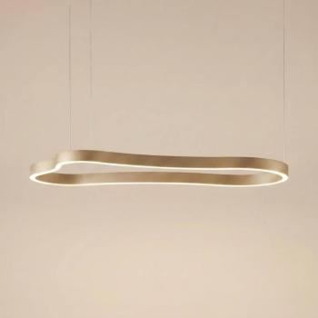 Lucande Vikali LED lógó világítás, arany, CCT, dimmelhető, 90x45 cm kép