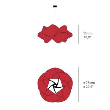 LZF Swirl függőlámpa, natúr cseresznyefa, Ø 75 cm kép