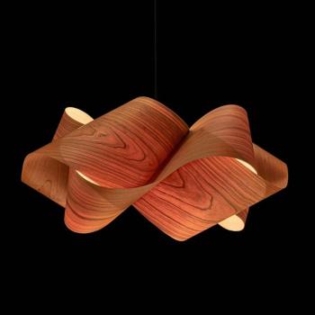 LZF Swirl medál, kábel fekete Ø 54cm cseresznyefa kép