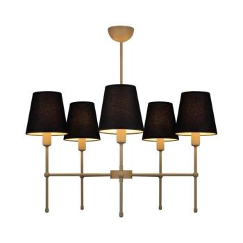 MADELA rúd csillár 5xE14/40W/230V fekete/bézs 0479 kép