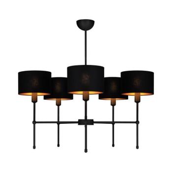 MADELA rúdon szerelt csillár 5xE14/40W/230V fekete 0097 kép