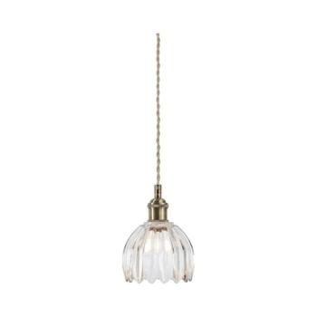 Markslöjd 109136 - GOTA zsinóros függőlámpa 1xE14/40W/230V, átm. 13 cm, sárgaréz/átlátszó 109136 kép