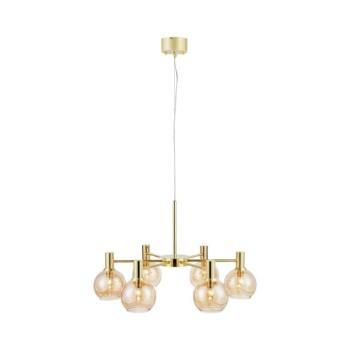 Markslöjd 109153 - AMBRA kábeles csillár 6xE14/40W/230V arany/füstös bézs 109153 kép