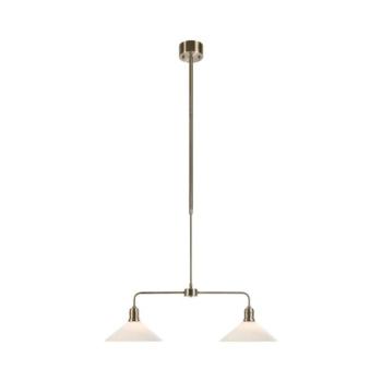 Markslöjd 109160 - VELA rúddal szerelt csillár 2xE27/60W/230V fehér/sárgaréz 109160 kép