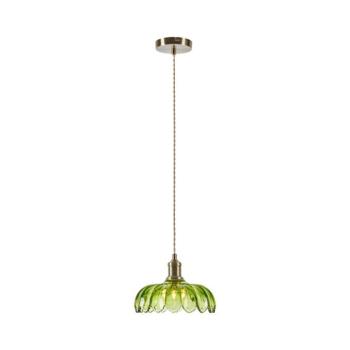 Markslöjd 109177 - KURAGE kábellel függesztett lámpa 1xE27/40W/230V sárgaréz/füstös zöld 109177 kép