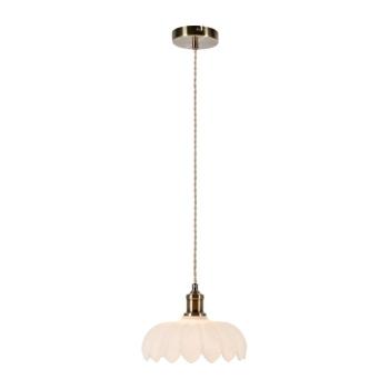 Markslöjd 108857 - Csillár zsinóron KURAGE 1xE27/40W/230V réz/fehér 108857 kép