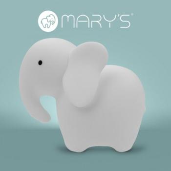 MARY'S LED éjjeli lámpa elefánt fehér RGB távirányítóval kép