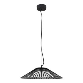Matt fekete fém LED függőlámpa üveg búrával ø 50 cm Brume – Nova Luce kép